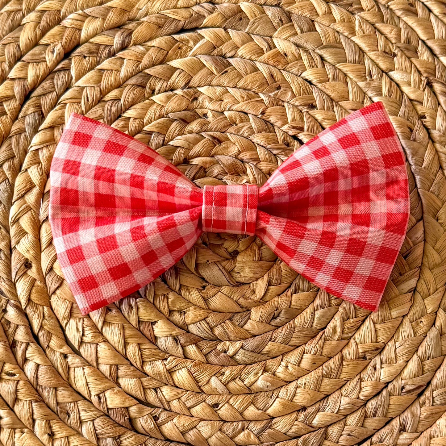 Red Picnic Plaid Bow Tie