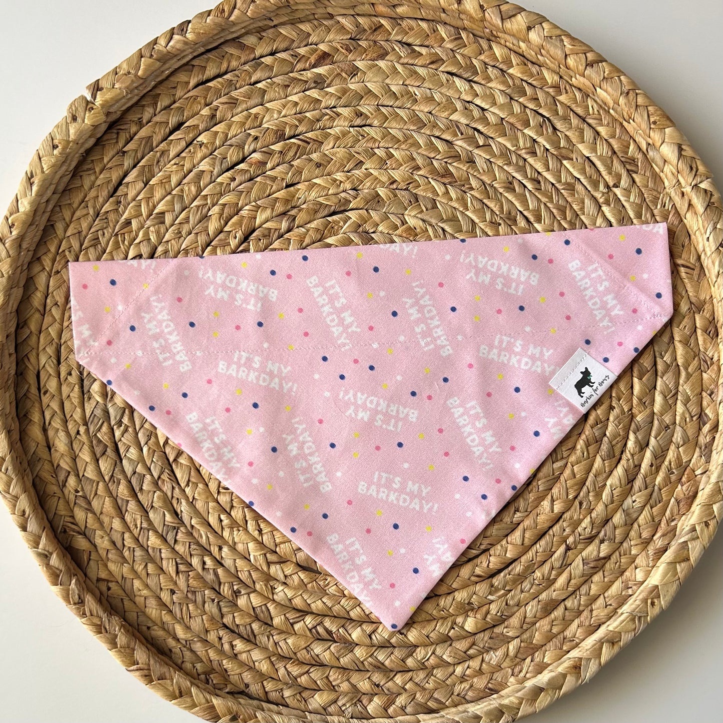 It’s My Barkday (Pink) Bandana