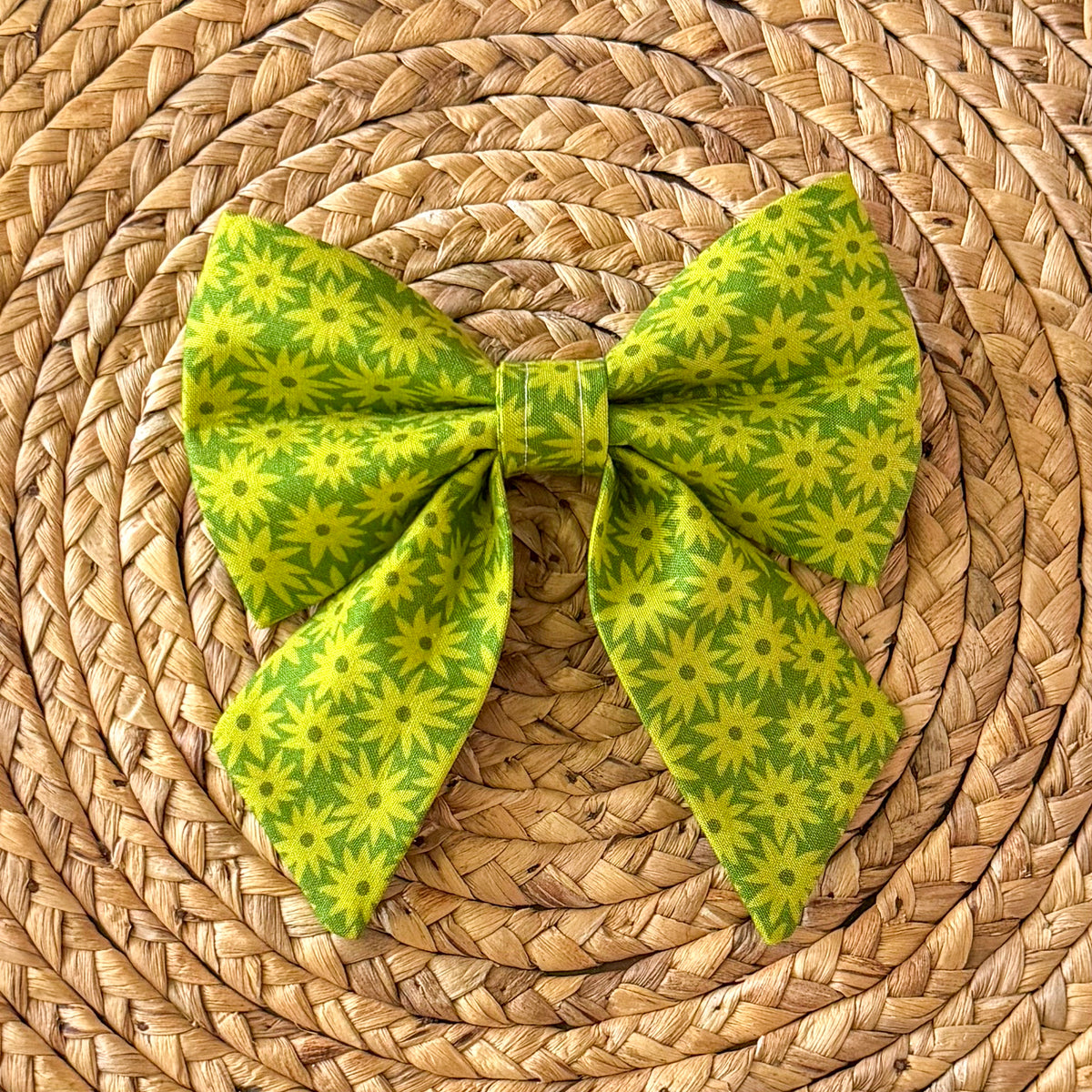 Floral Frenzy (Green) Sailor Bow