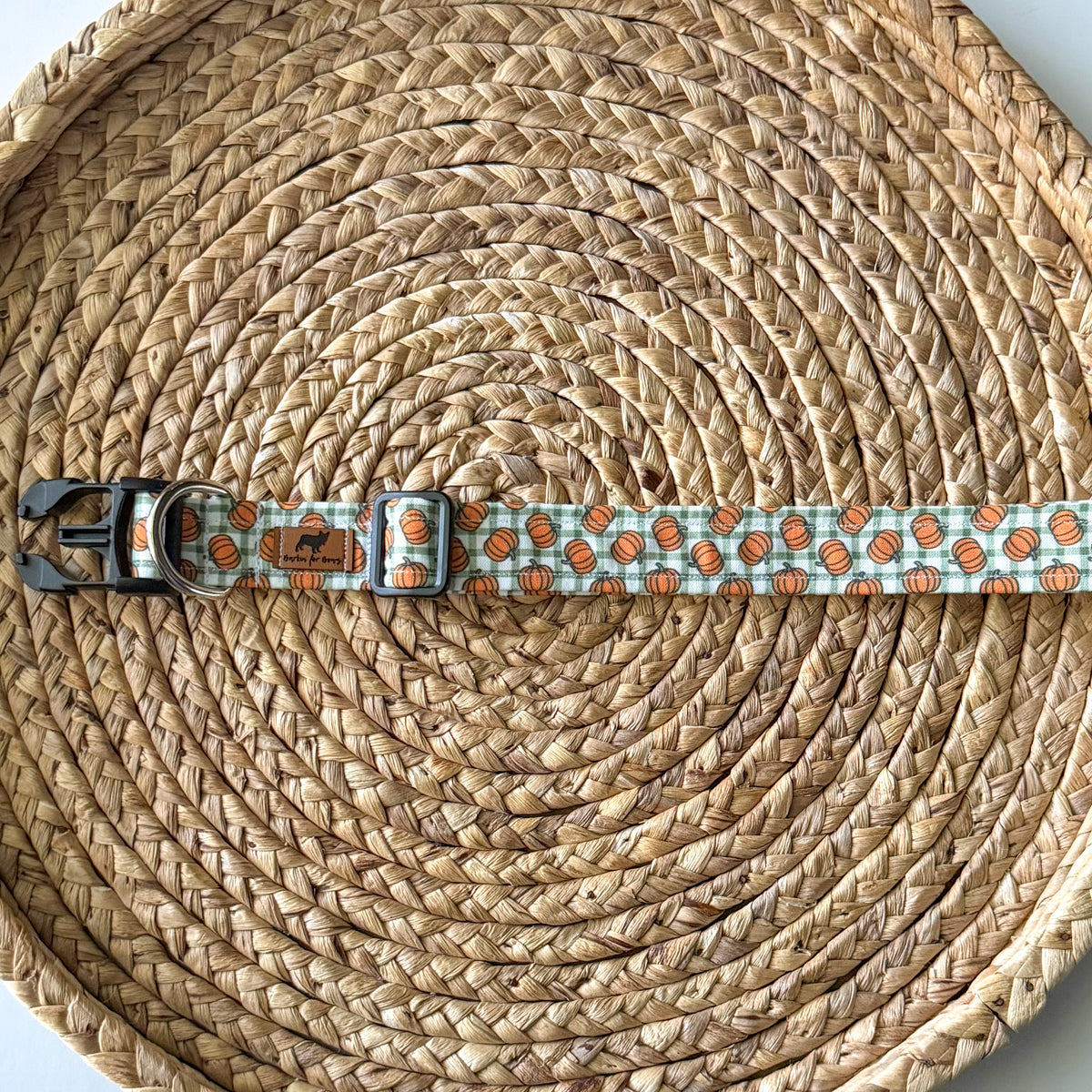 Pumpkin Plaid (Green) Collar