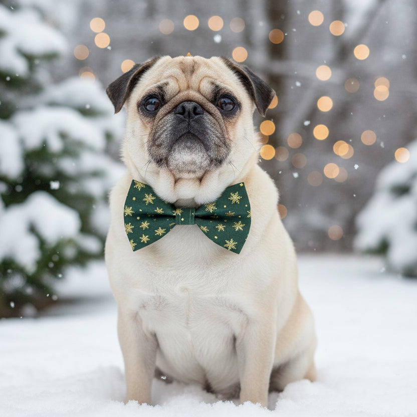 Shimmer Snowflake Bow Tie