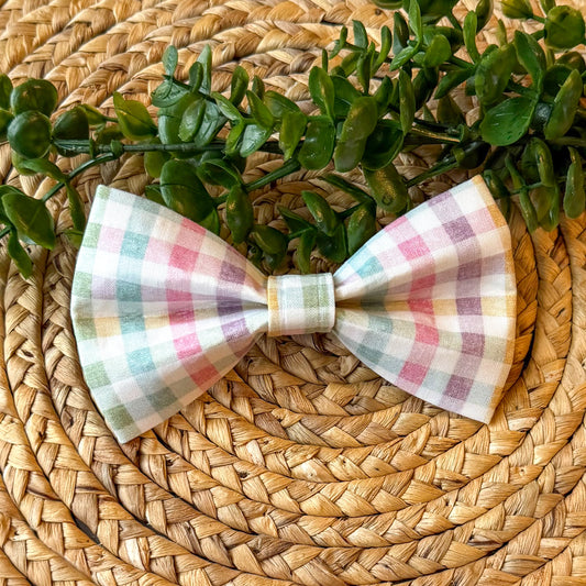 Spring Plaid Bow Tie