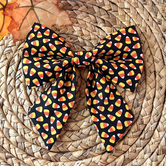 Candy Corn Sailor Bow