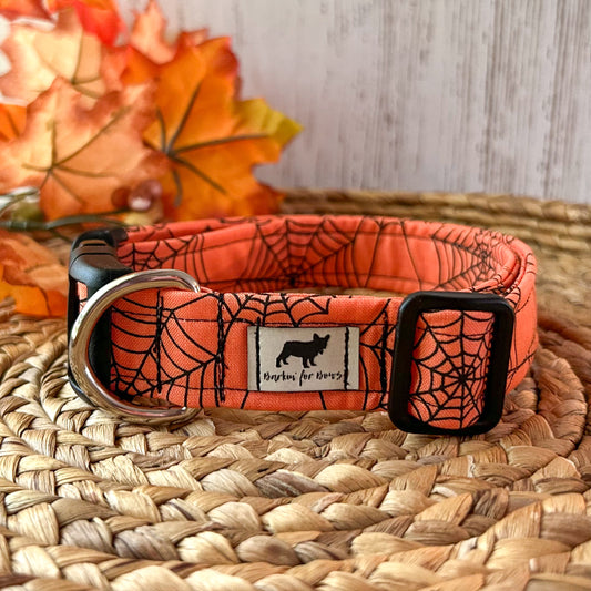 Orange Spiderweb Collar