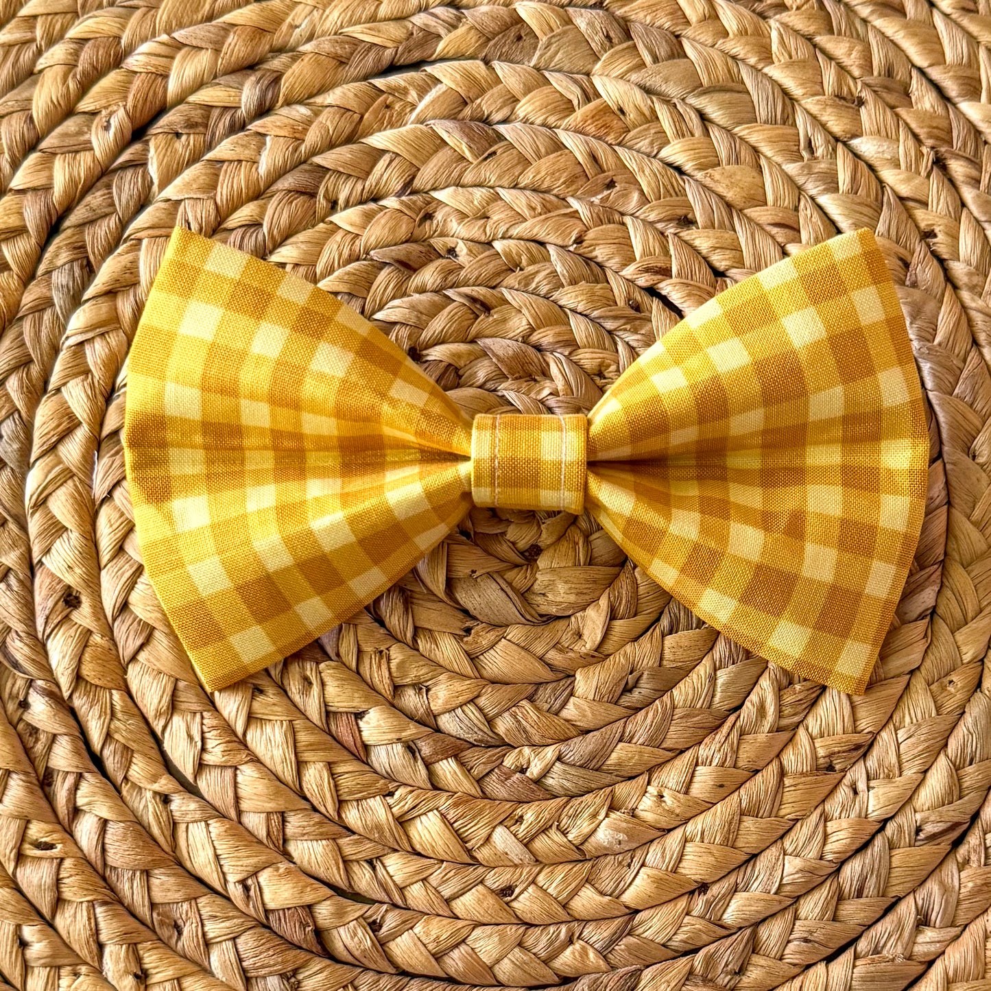 Yellow Picnic Plaid Bow Tie