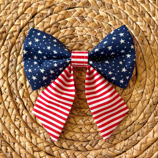 Blue Star Spangled Sailor Bow