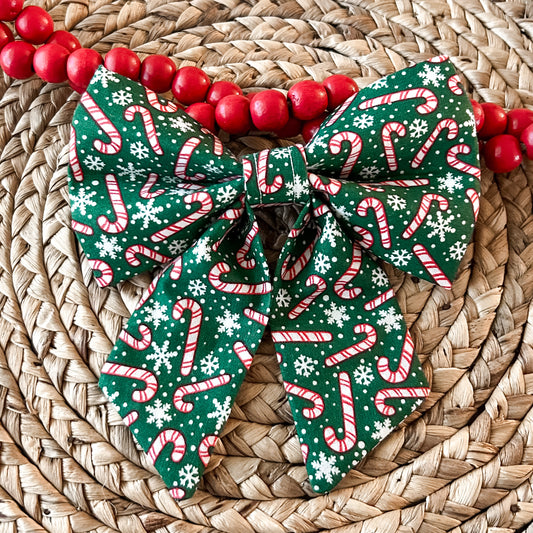 Candy Cane Lane Sailor Bow