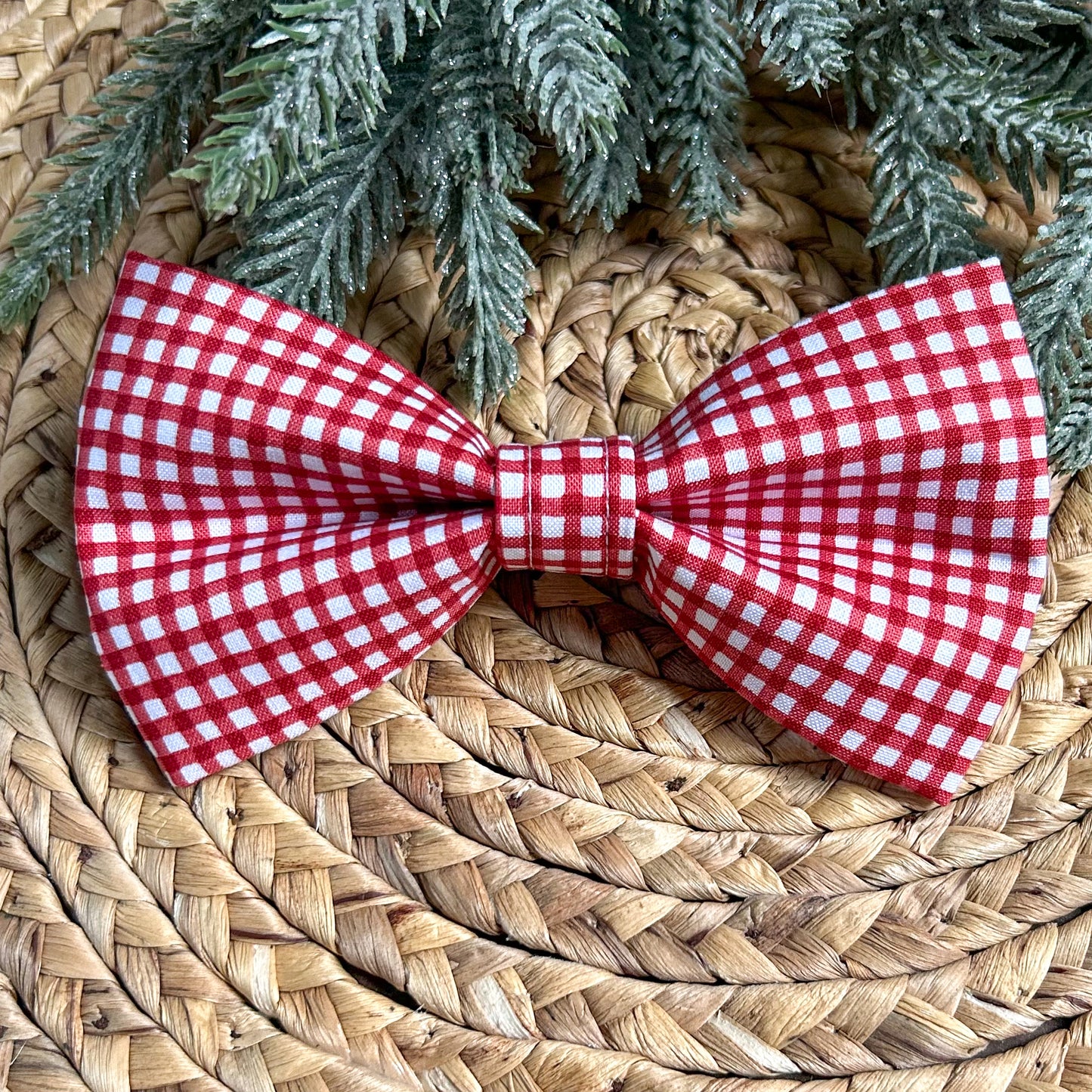 Christmas Plaid Bow Tie