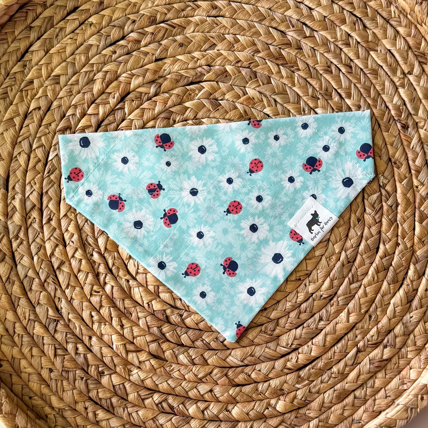 Ladybug and Flowers Bandana