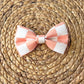Coral Check Bow Tie