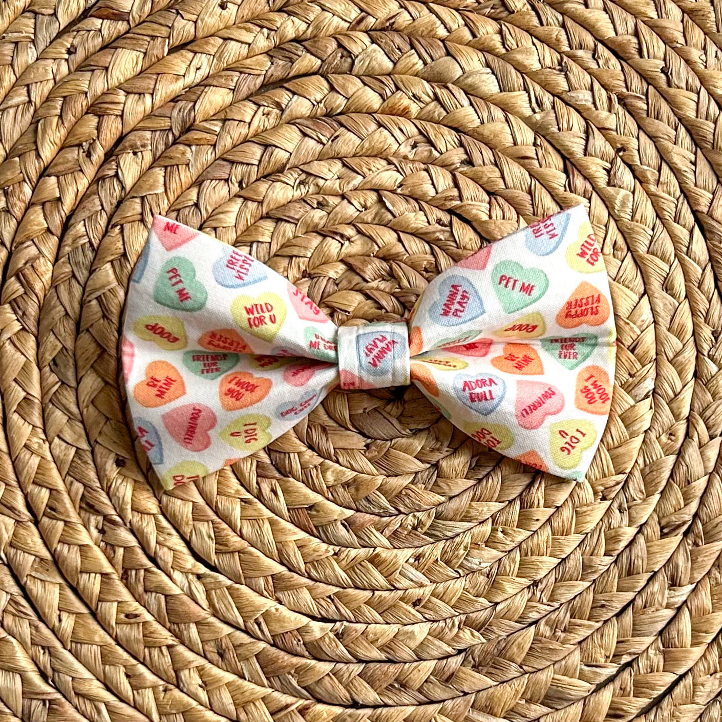 Candy Hearts Bow Tie