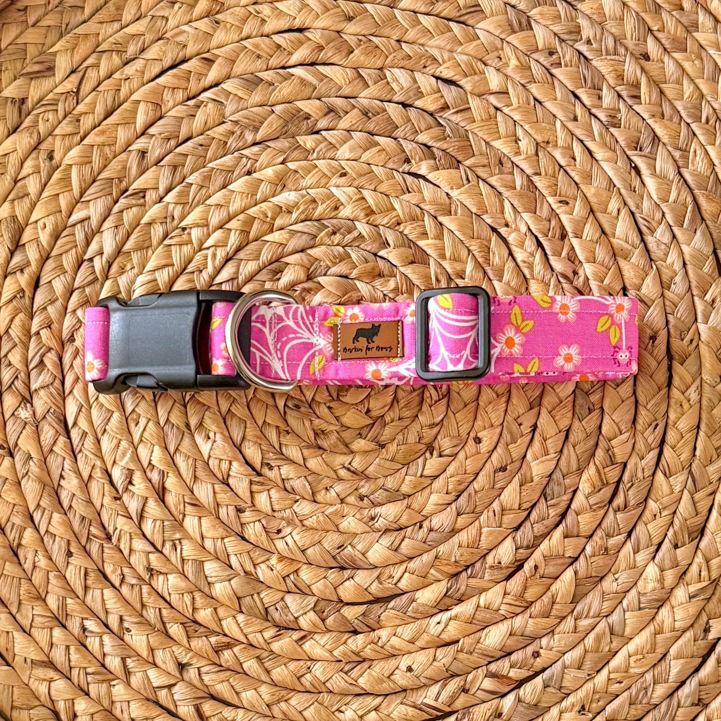 Webs and Wildflowers (Pink) Collar