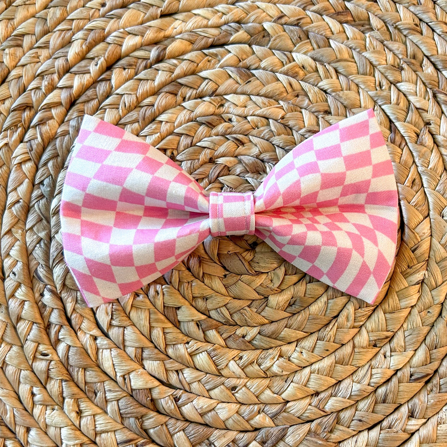 Pink Checkered Bow(tie)