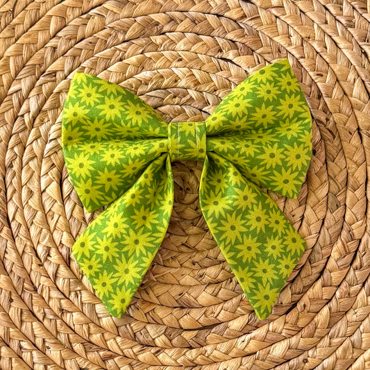 Floral Frenzy (Green) Sailor Bow