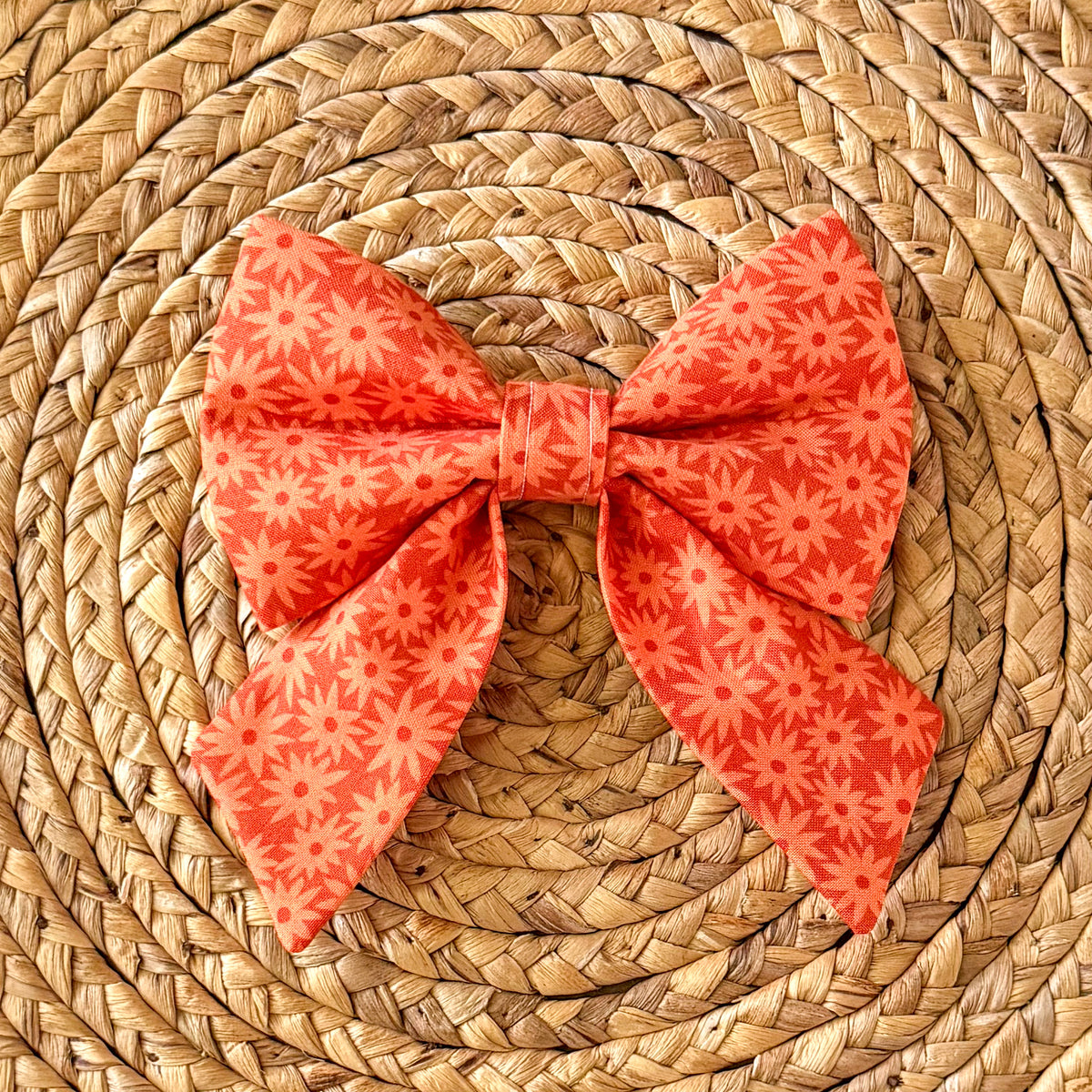 Floral Frenzy (Burnt Orange) Sailor Bow