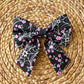 Webs and Wildflowers (Black) Sailor Bow