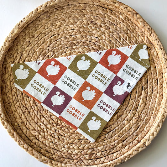 Gobble Gobble Check Bandana