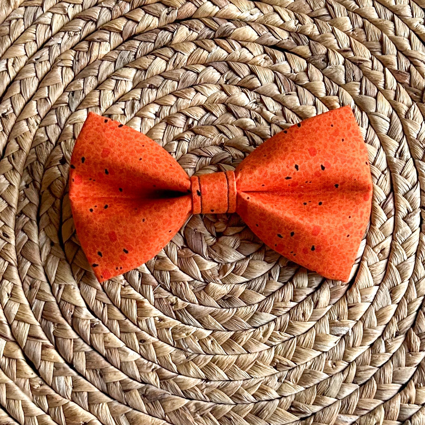 Orange and Black Speckled Bow(tie)