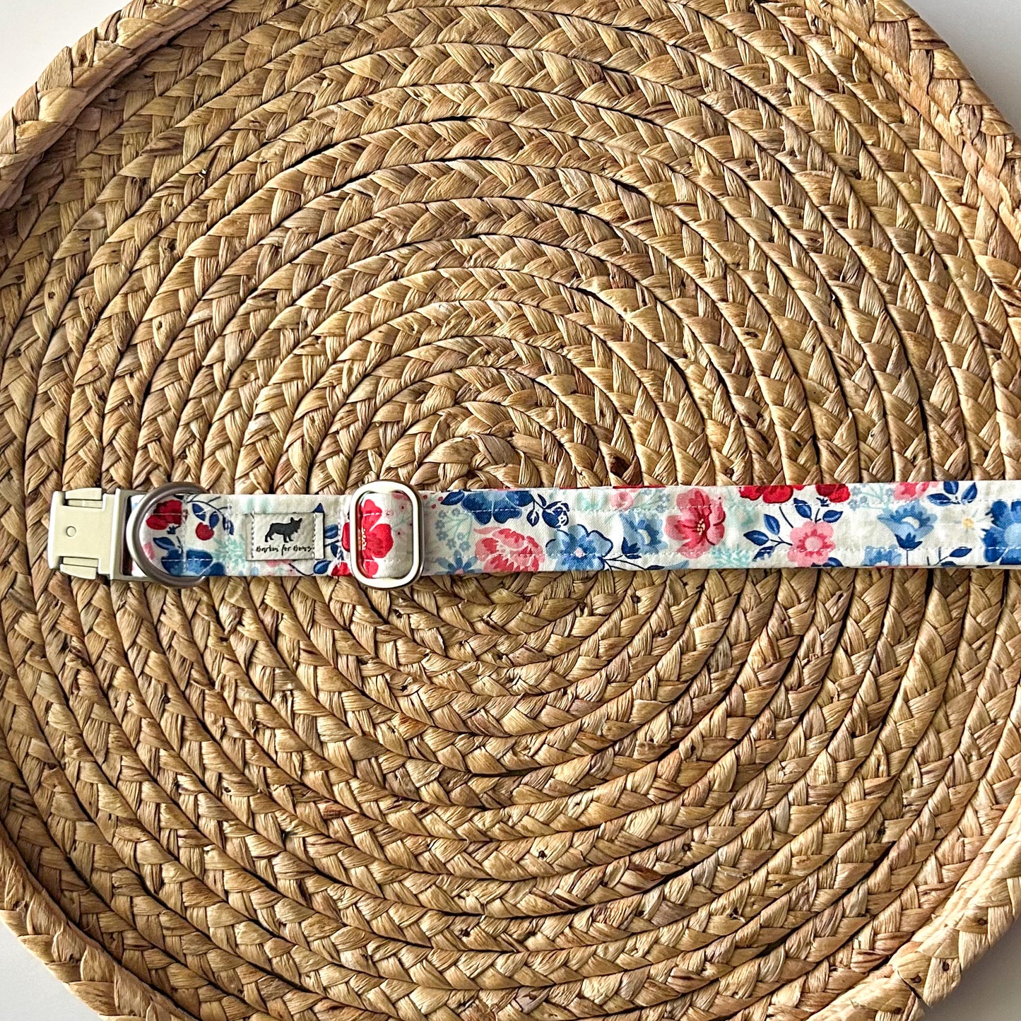 Red, White and Blue Floral Collar
