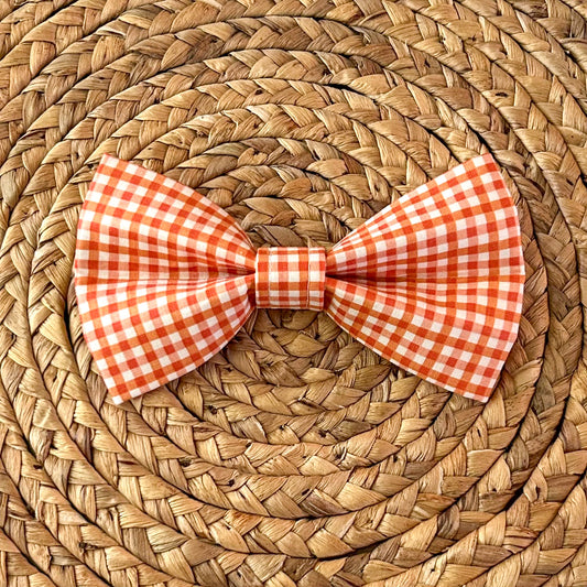 Pumpkin Patch Plaid Bow Tie