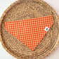 Orange Check Bandana