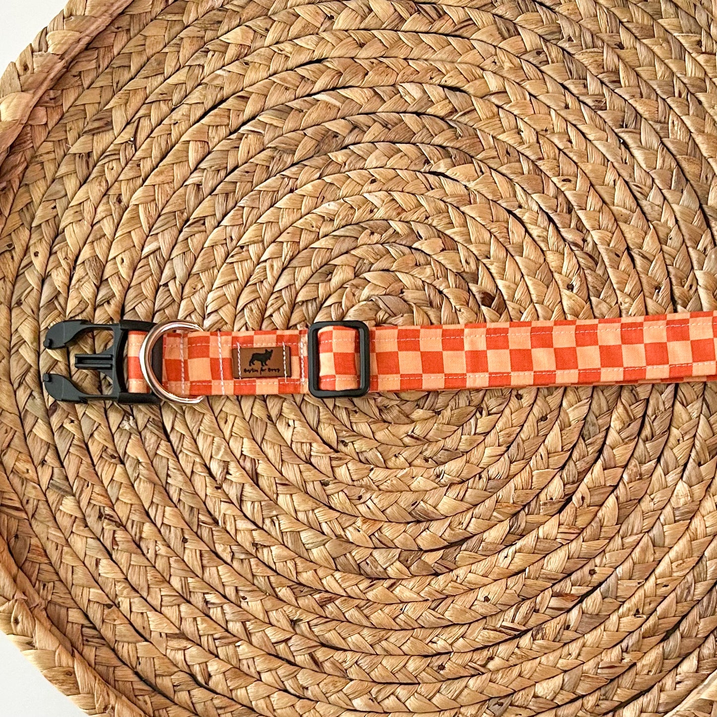 Orange Check Collar