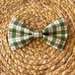 Green Plaid Bow Tie