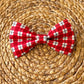 Red Plaid Bow Tie