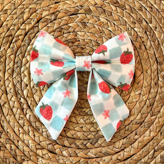 Strawberries Sailor Bow